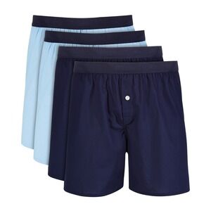 Club Room Woven Boxer Shorts Mens Small Navy 4-Pack Cotton Underwear NWT‎